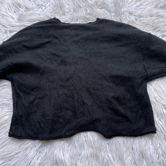 Free People 💫Black 💫Crew Pullover Sweater /small - Picture 3 of 6